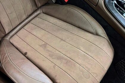 химчистка кожаных сидений с тканью mercedes
